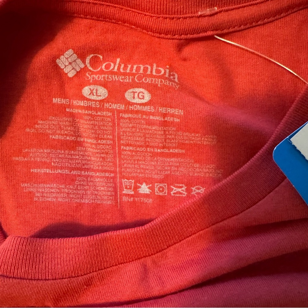 Columbia PFG Men’s Long Sleeve NWT XL 100% Cotton T Shirt Fish Graphic Red New - Picture 3 of 5